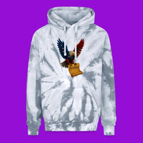 Bill of Rights Bald Eagle - Adult Tie Dye Hoodie