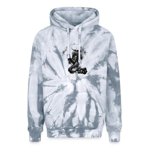 love and haunted - Adult Tie Dye Hoodie