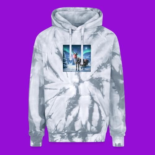 Rudolph the red nosed reindeer - Adult Tie Dye Hoodie