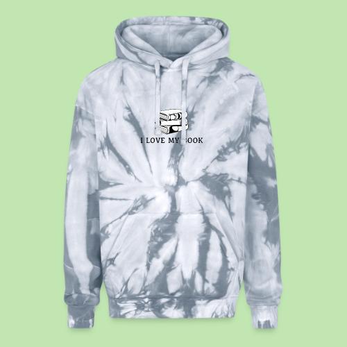 I love my book t-shirt - Adult Tie Dye Hoodie
