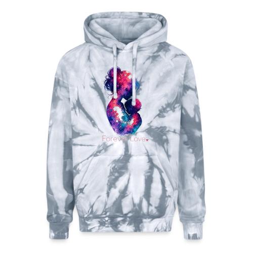 Forever Love-Vibrant Watercolor Mother-Child - Adult Tie Dye Hoodie