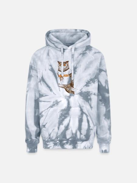 Original Hooter - Adult Tie Dye Hoodie - spider silver