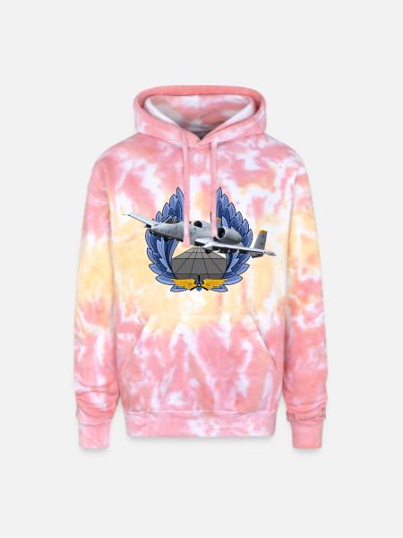 A-10 Thunderbolt - Adult Tie Dye Hoodie - funnel cake