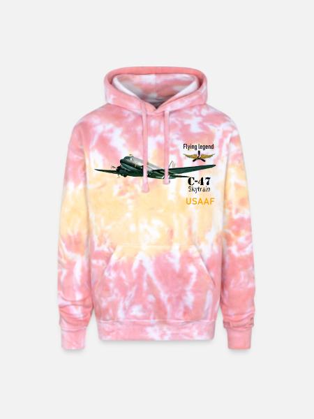 C-47 - Adult Tie Dye Hoodie - funnel cake