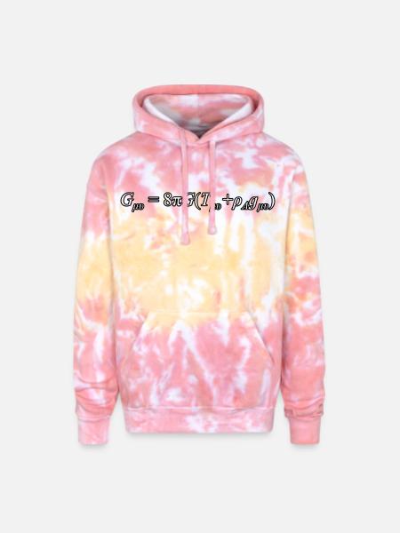General Relativity Equation - Adult Tie Dye Hoodie - funnel cake