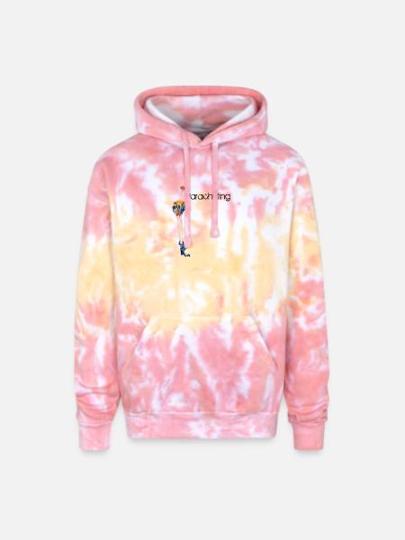 Parachuting - Adult Tie Dye Hoodie - funnel cake