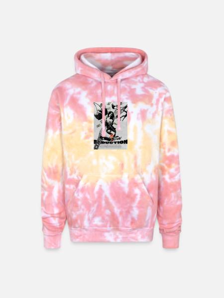 Pinup Noir Lace Seduction - Adult Tie Dye Hoodie - funnel cake