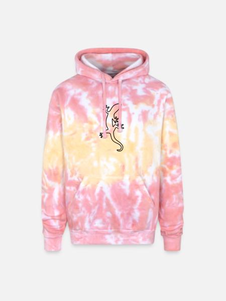 Lizard Salamander Gecko Fire salamander - Adult Tie Dye Hoodie - funnel cake