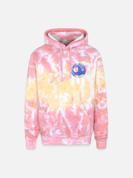 Retro Disco Ball - Adult Tie Dye Hoodie - funnel cake