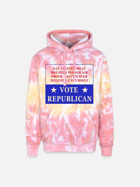 Vote Republican - Adult Tie Dye Hoodie - funnel cake