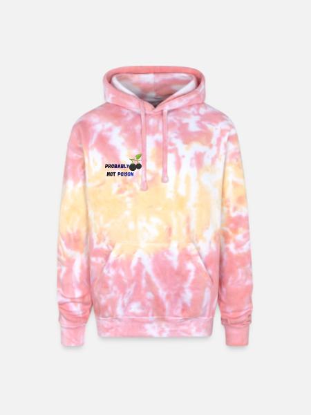 Probably Not Poison -Black Nightshade - Adult Tie Dye Hoodie - funnel cake