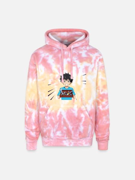 Toolbox Hero Kid - Adult Tie Dye Hoodie - funnel cake