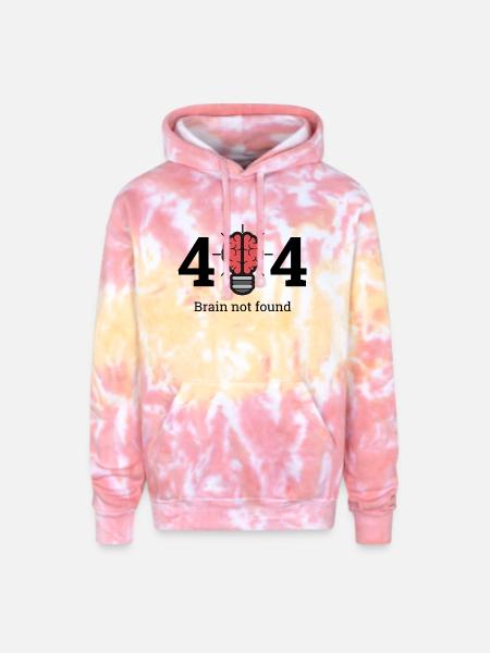 Brain not found - Adult Tie Dye Hoodie - funnel cake