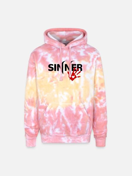 Sinner - Adult Tie Dye Hoodie - funnel cake