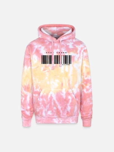 Stay Coded - Adult Tie Dye Hoodie - funnel cake