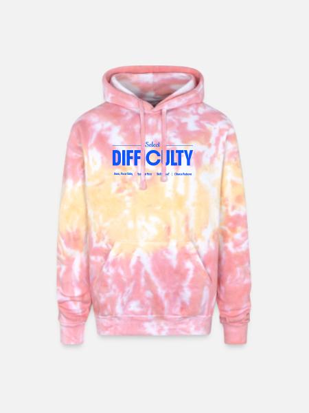Select Difficulty Gaming - Adult Tie Dye Hoodie - funnel cake