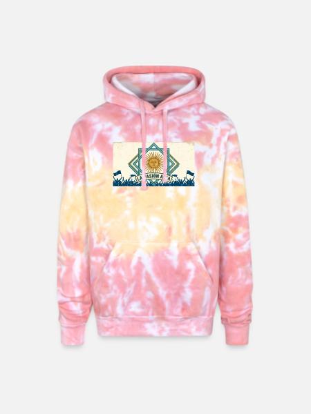 La Pasión Alta Sunburst Emblem - Adult Tie Dye Hoodie - funnel cake