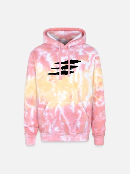 Alligator Silhouettes - Adult Tie Dye Hoodie - funnel cake