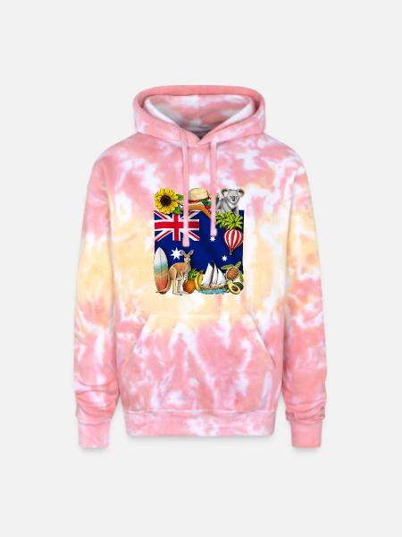 Australia - Adult Tie Dye Hoodie - funnel cake