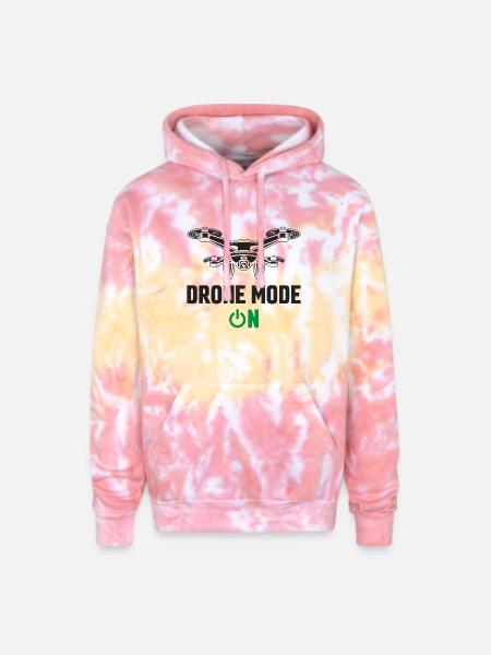Drone Mode: On - Adult Tie Dye Hoodie - funnel cake