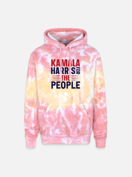 KAMALA HARRIS THE PEOPLE - Adult Tie Dye Hoodie - funnel cake