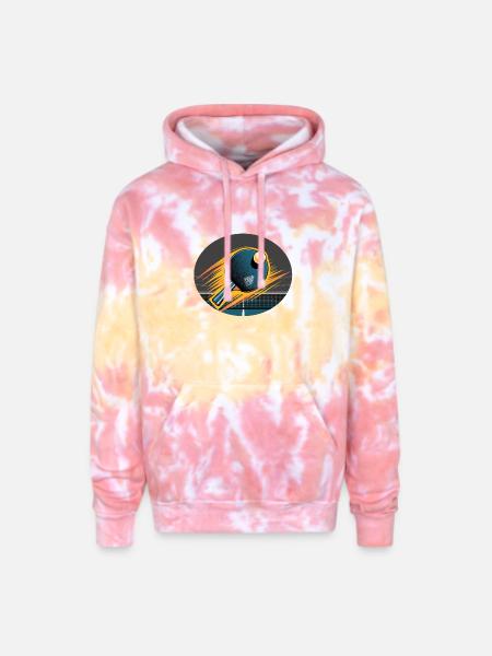 Table Tennis Velocity Burst - Adult Tie Dye Hoodie - funnel cake