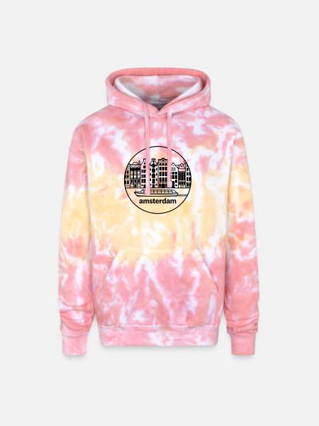amsterdam - Adult Tie Dye Hoodie - funnel cake