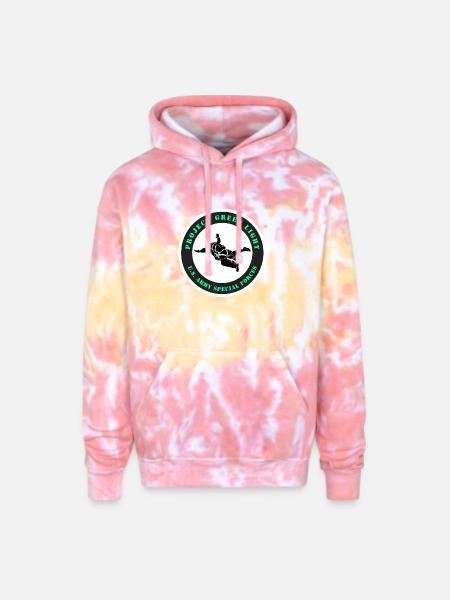 Project Green Light - Adult Tie Dye Hoodie - funnel cake