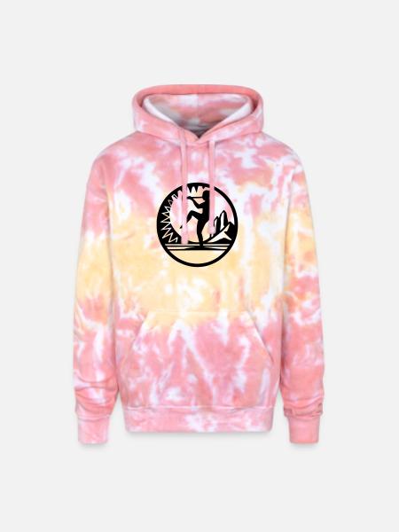 Horn Dancer Emblem - Adult Tie Dye Hoodie - funnel cake
