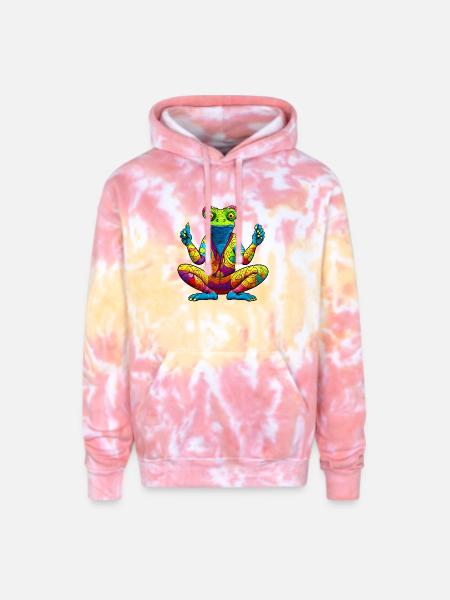 Chameleon Yoga - Adult Tie Dye Hoodie - funnel cake