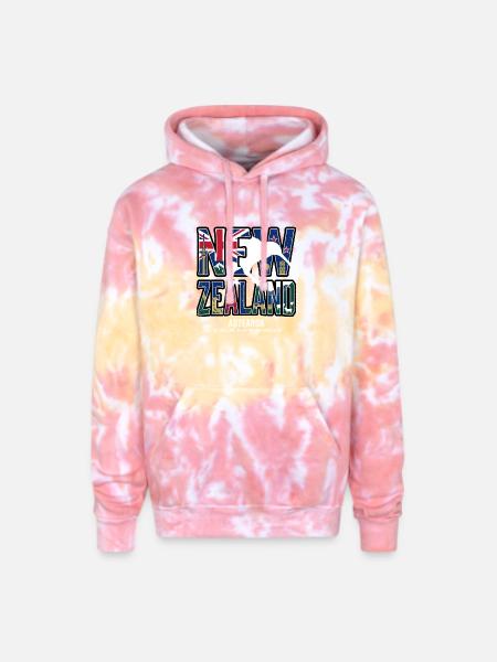 New_Zealand - Adult Tie Dye Hoodie - funnel cake