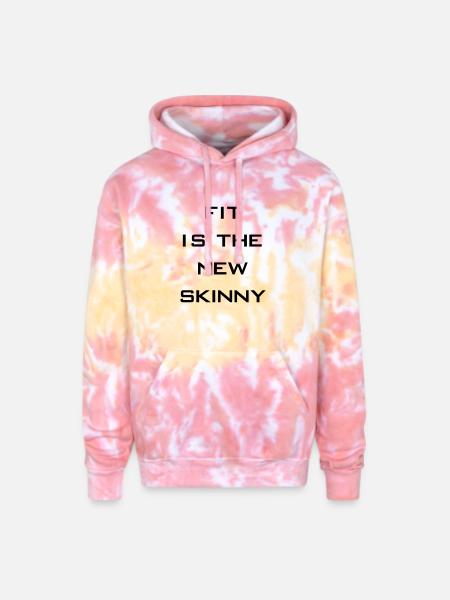 fit is the new skinny - Adult Tie Dye Hoodie - funnel cake
