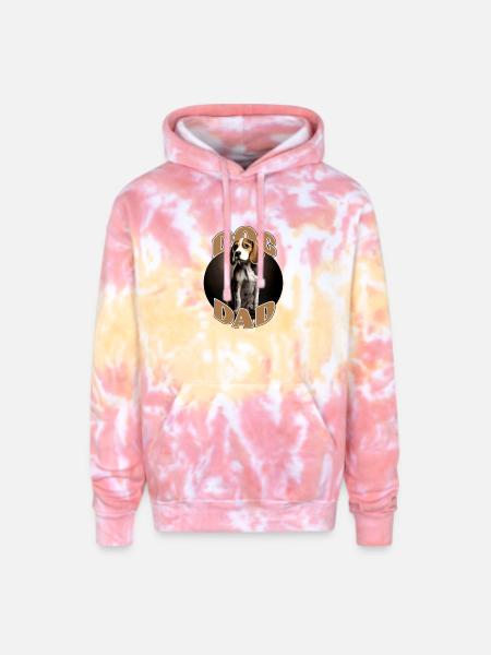 Beagle Dad Graphic Tee - Adult Tie Dye Hoodie - funnel cake