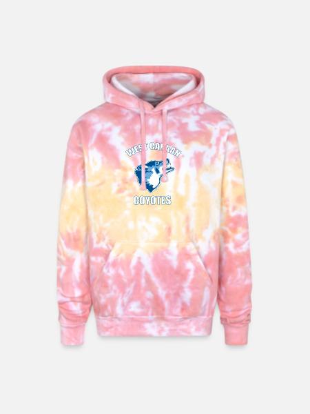 West Canaan Coyotes - Adult Tie Dye Hoodie - funnel cake