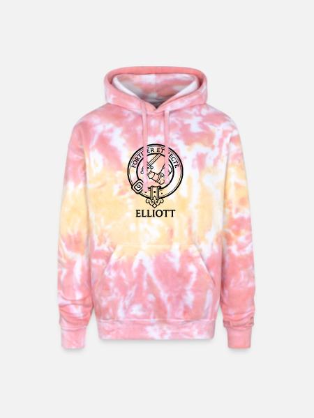 Knight Dagger Crest - Adult Tie Dye Hoodie - funnel cake