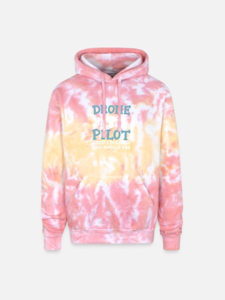 Drone Pilot - Adult Tie Dye Hoodie - funnel cake