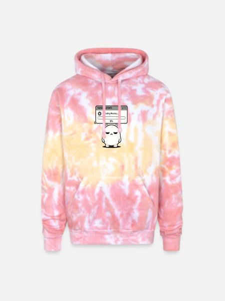 Monday Update Ghost: Low Progress - Adult Tie Dye Hoodie - funnel cake