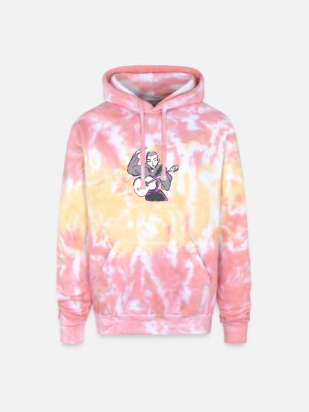 Learning_One_String - Adult Tie Dye Hoodie - funnel cake