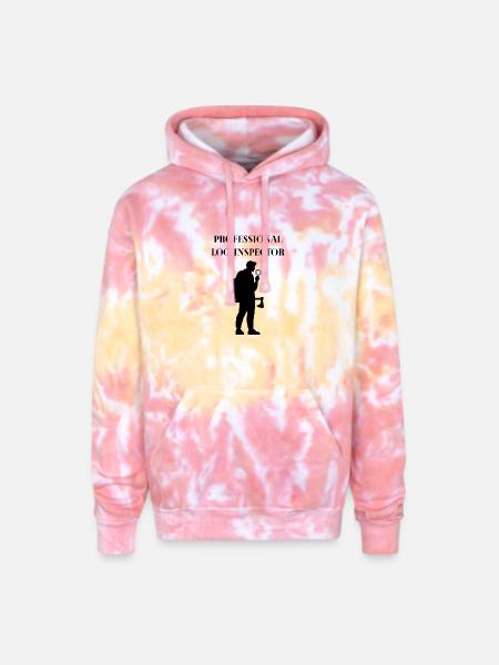 Busker Silhouette with Microphone - Adult Tie Dye Hoodie - funnel cake