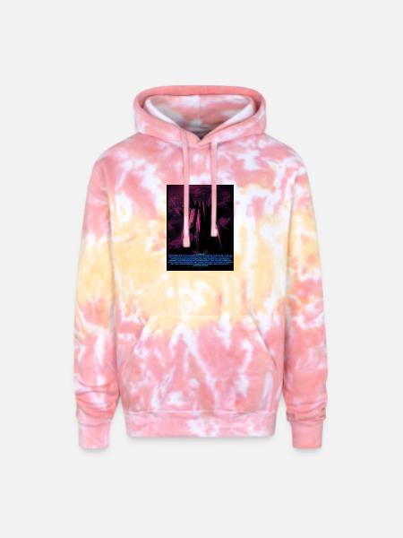 Neon Sky Battle Overdrive - Adult Tie Dye Hoodie - funnel cake