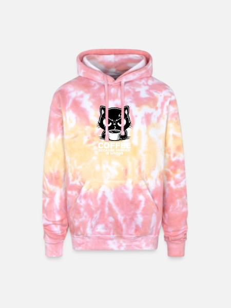 Murder is wrong (dark) - Adult Tie Dye Hoodie - funnel cake