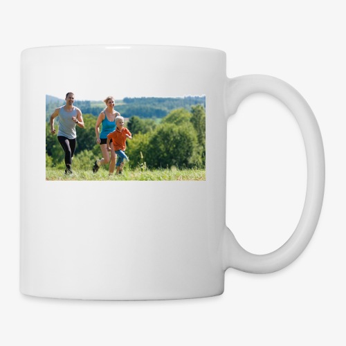 Happy United Family Running In The Meadow - Coffee/Tea Mug