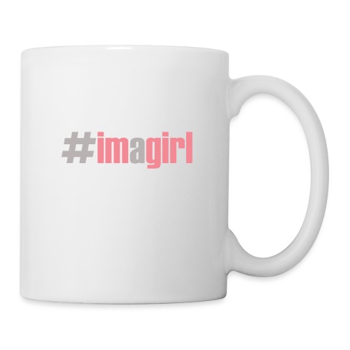 Imagirl withHashtagewhiteandgrey png - Coffee/Tea Mug