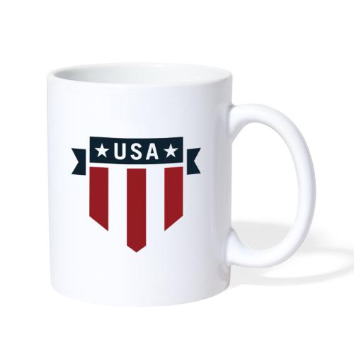 USA Pride Red White and Blue Patriotic Shield - Coffee/Tea Mug