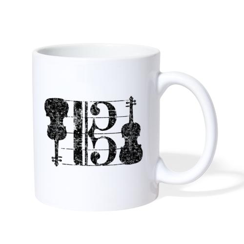 Alto Clef Violas (Antique Black) Viola Musicians - Coffee/Tea Mug