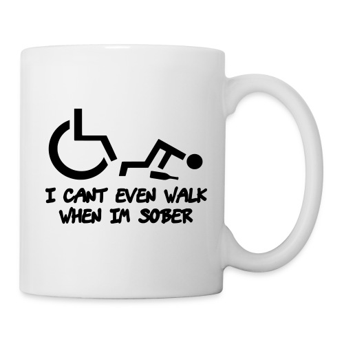 Drunk wheelchair humor, wheelchair fun, wheelchair - Coffee/Tea Mug