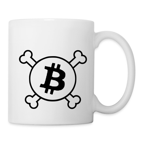 btc pirateflag jolly roger bitcoin pirate flag - Coffee/Tea Mug