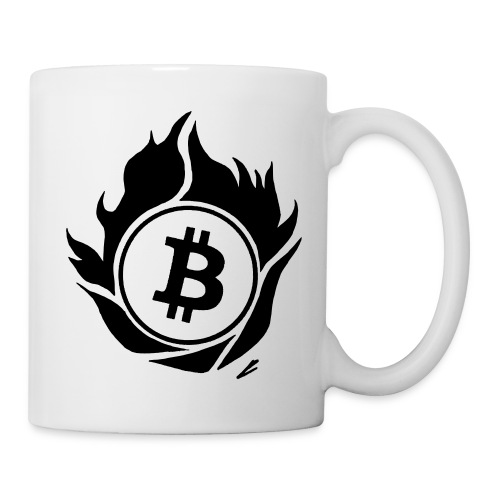 btc logo with fire around - Coffee/Tea Mug