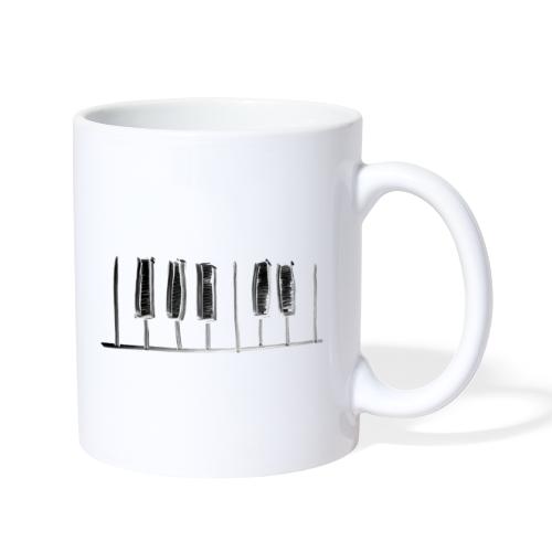 Hand Drawn Minimal Piano Design | Piano Keys - Coffee/Tea Mug