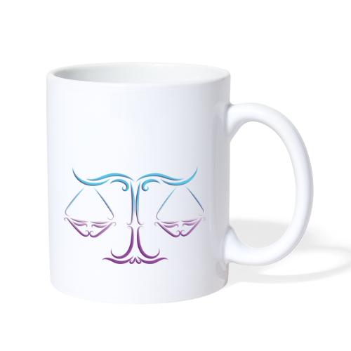 Libra Zodiac Scales of Justice Celtic Tribal - Coffee/Tea Mug
